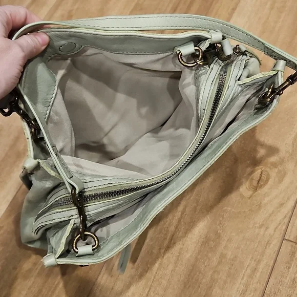 American Leather Co Green/Gray Purse - Picture 6 of 8